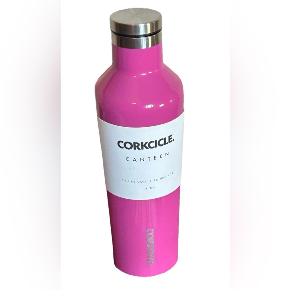 Corkcicle Brand Stainless Steel Insulated Thermos Bottle 16oz Flamingo Pink